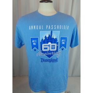 Disney Disneyland Resort Diamond Anniversary Annual Pass-holders Tee Large EUC!